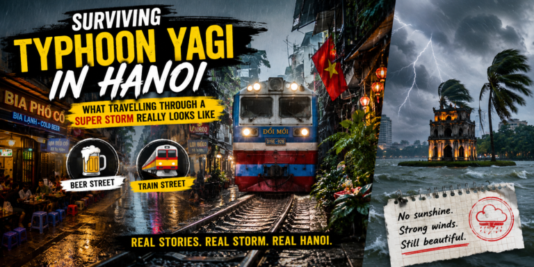 Surviving Typhoon Yagi in Hanoi: Beer Street, Train Street & What Travelling Through a Super Storm Really Looks Like